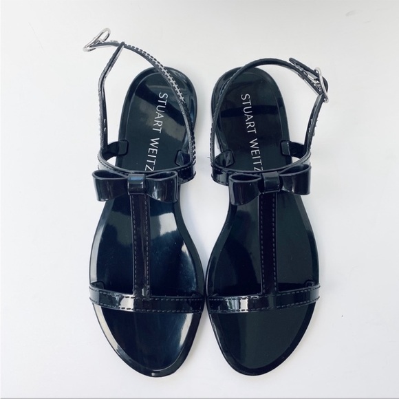 Stuart Weitzman jelly bow T-strap sandals - Picture 1 of 4